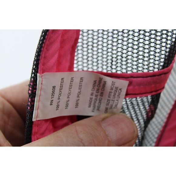 Hooters Black Pink Floral Ball Cap OSFM - Picture 6 of 6